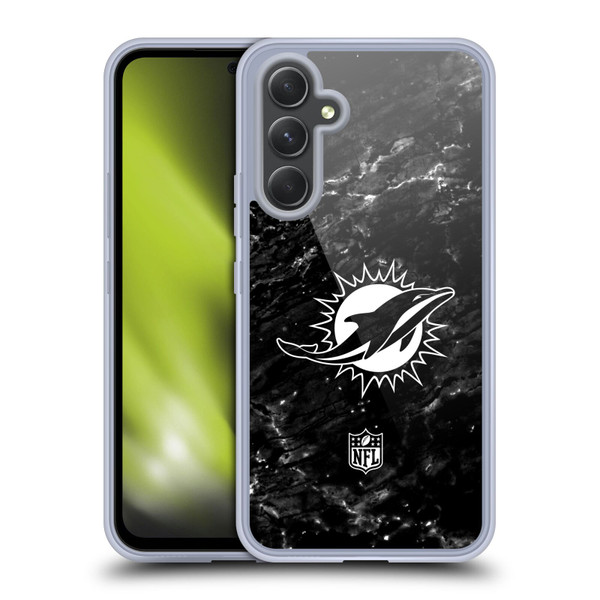 NFL Miami Dolphins Artwork Marble Soft Gel Case for Samsung Galaxy A54 5G