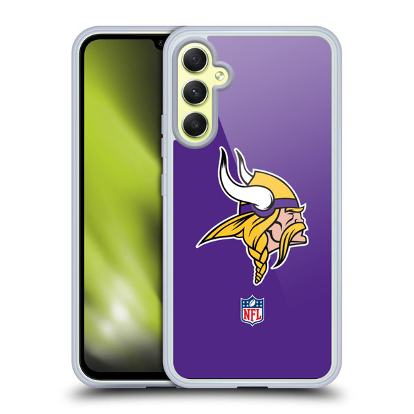 NFL Minnesota Vikings Logo Plain Soft Gel Case for Samsung Galaxy A34 5G