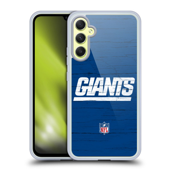 NFL New York Giants Logo Distressed Look Soft Gel Case for Samsung Galaxy A34 5G