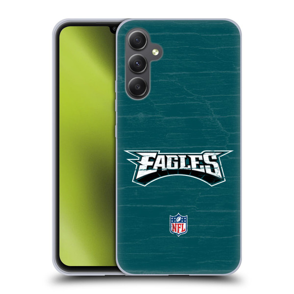 NFL Philadelphia Eagles Logo Distressed Look Soft Gel Case for Samsung Galaxy A34 5G