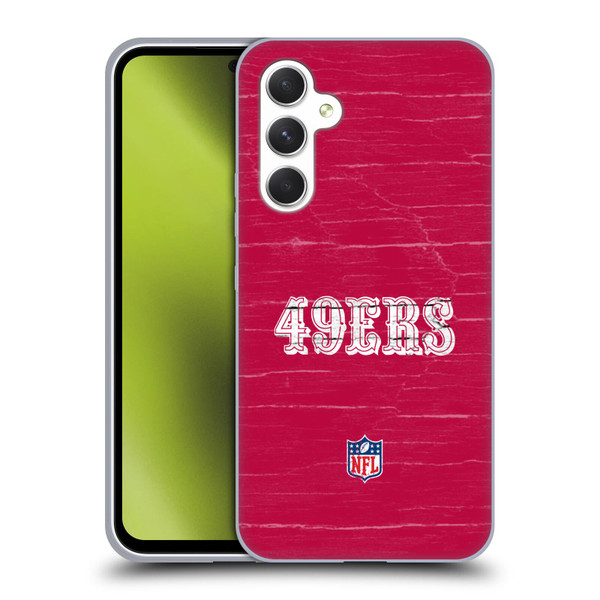 NFL San Francisco 49Ers Logo Distressed Look Soft Gel Case for Samsung Galaxy A54 5G