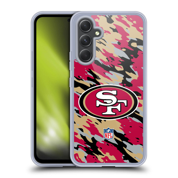 NFL San Francisco 49Ers Logo Camou Soft Gel Case for Samsung Galaxy A54 5G