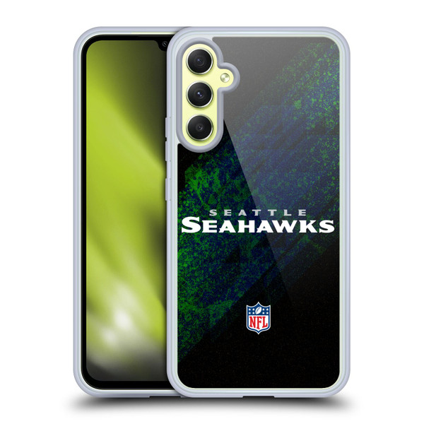 NFL Seattle Seahawks Logo Blur Soft Gel Case for Samsung Galaxy A34 5G