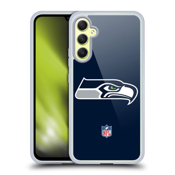 NFL Seattle Seahawks Logo Plain Soft Gel Case for Samsung Galaxy A34 5G