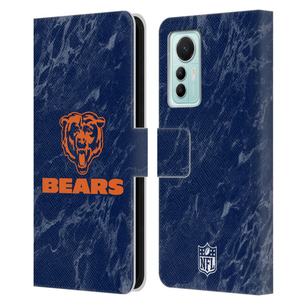NFL Chicago Bears Graphics Coloured Marble Leather Book Wallet Case Cover For Xiaomi 12 Lite