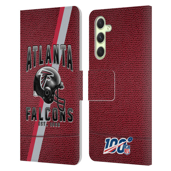 NFL Atlanta Falcons Logo Art Football Stripes Leather Book Wallet Case Cover For Samsung Galaxy A54 5G