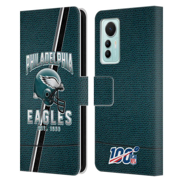 NFL Philadelphia Eagles Logo Art Football Stripes Leather Book Wallet Case Cover For Xiaomi 12 Lite