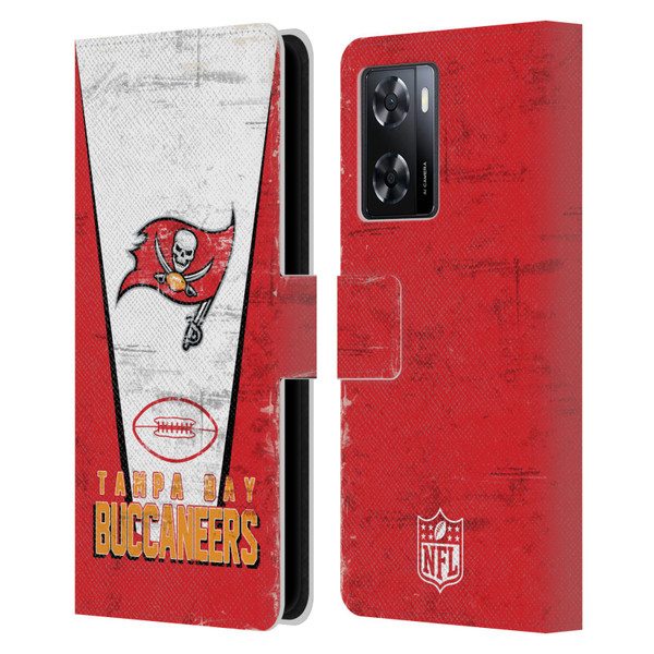 NFL Tampa Bay Buccaneers Logo Art Banner Leather Book Wallet Case Cover For OPPO A57s