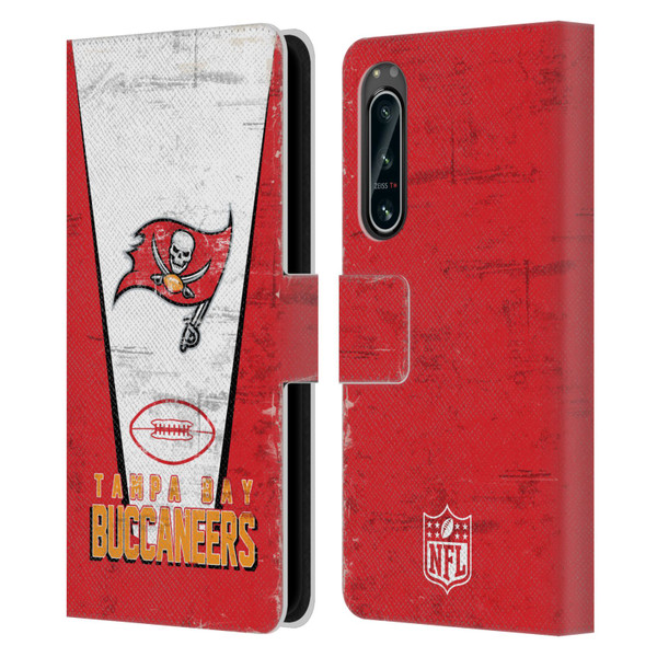 NFL Tampa Bay Buccaneers Logo Art Banner Leather Book Wallet Case Cover For Sony Xperia 5 IV
