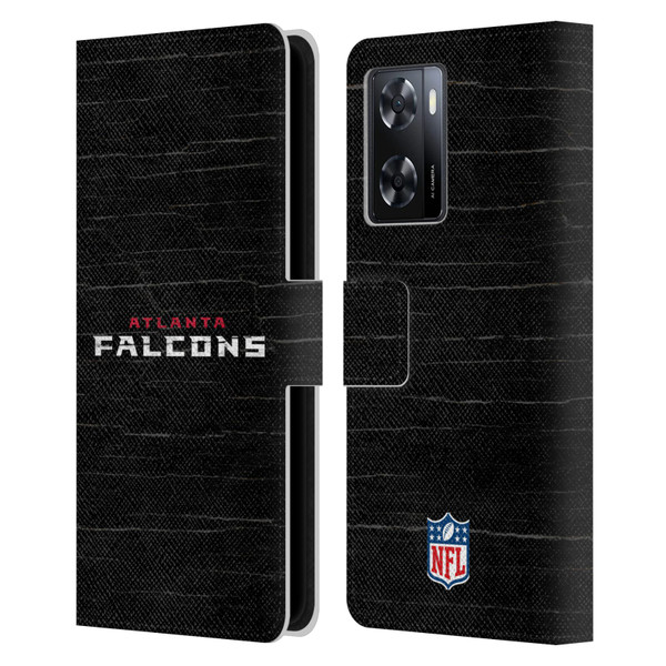 NFL Atlanta Falcons Logo Distressed Look Leather Book Wallet Case Cover For OPPO A57s
