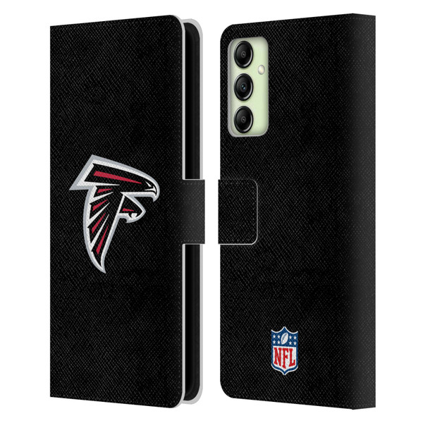 NFL Atlanta Falcons Logo Plain Leather Book Wallet Case Cover For Samsung Galaxy A14 / 5G
