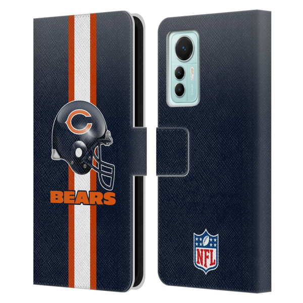 NFL Chicago Bears Logo Helmet Leather Book Wallet Case Cover For Xiaomi 12 Lite