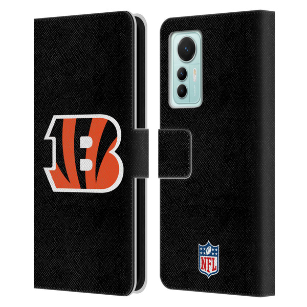 NFL Cincinnati Bengals Logo Plain Leather Book Wallet Case Cover For Xiaomi 12 Lite