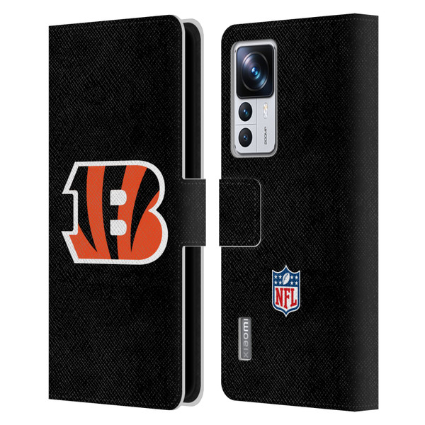 NFL Cincinnati Bengals Logo Plain Leather Book Wallet Case Cover For Xiaomi 12T Pro