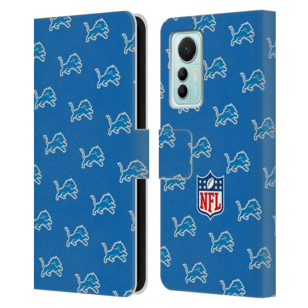 NFL Detroit Lions Artwork Patterns Leather Book Wallet Case Cover For Xiaomi 12 Lite