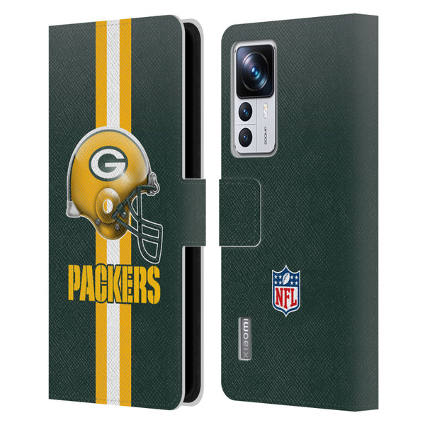 NFL Green Bay Packers Logo Helmet Leather Book Wallet Case Cover For Xiaomi 12T Pro