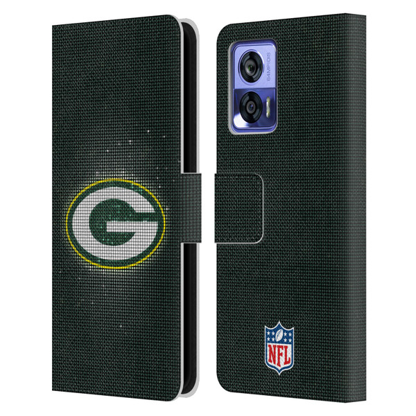 NFL Green Bay Packers Artwork LED Leather Book Wallet Case Cover For Motorola Edge 30 Neo 5G