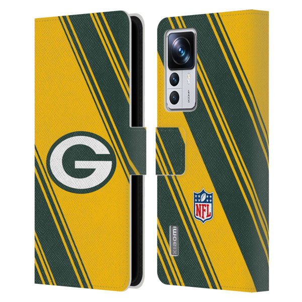 NFL Green Bay Packers Artwork Stripes Leather Book Wallet Case Cover For Xiaomi 12T Pro
