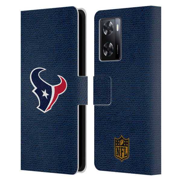 NFL Houston Texans Logo Football Leather Book Wallet Case Cover For OPPO A57s