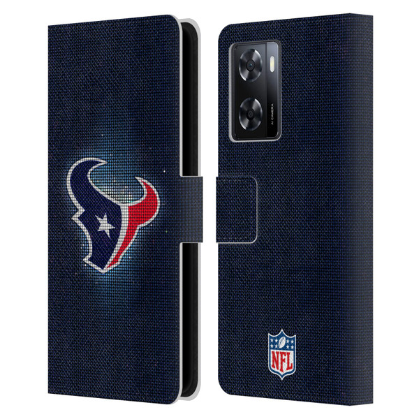 NFL Houston Texans Artwork LED Leather Book Wallet Case Cover For OPPO A57s