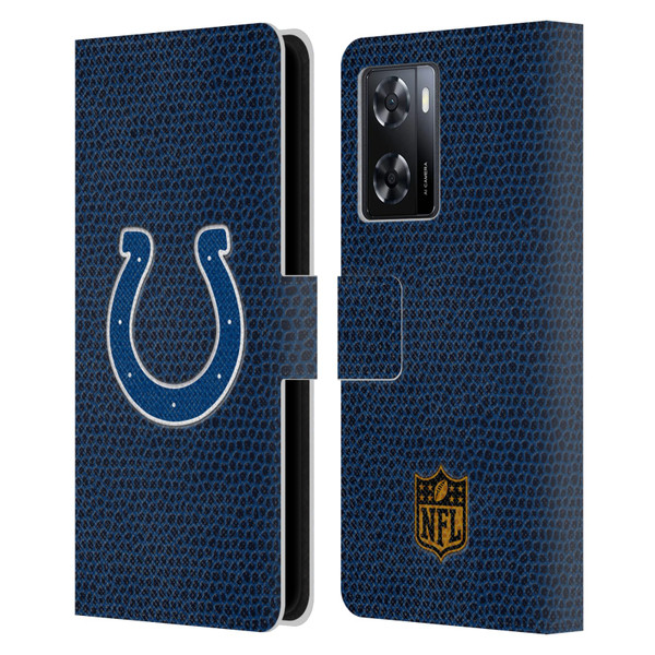 NFL Indianapolis Colts Logo Football Leather Book Wallet Case Cover For OPPO A57s