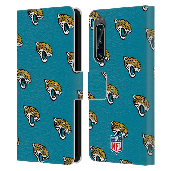 NFL Jacksonville Jaguars Artwork Patterns Leather Book Wallet Case Cover For Sony Xperia 5 IV