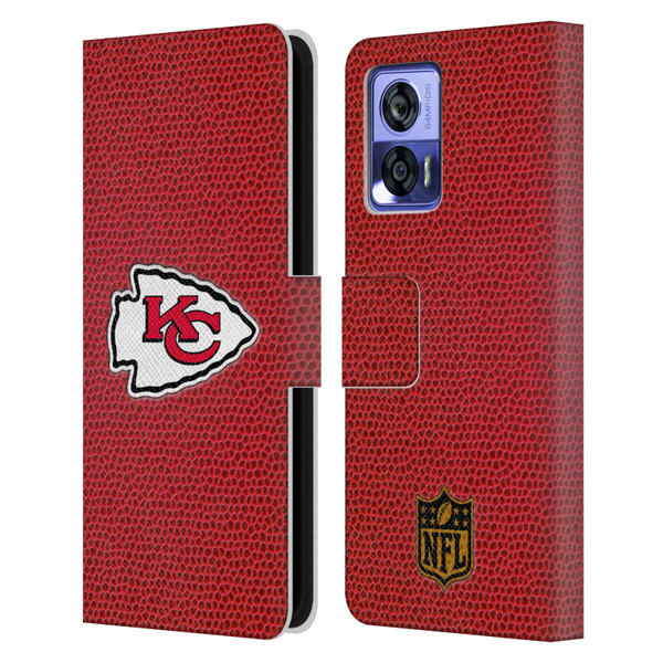NFL Kansas City Chiefs Logo Football Leather Book Wallet Case Cover For Motorola Edge 30 Neo 5G