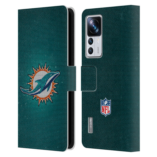 NFL Miami Dolphins Artwork LED Leather Book Wallet Case Cover For Xiaomi 12T Pro