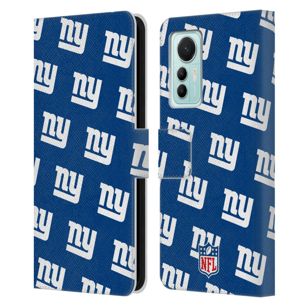 NFL New York Giants Artwork Patterns Leather Book Wallet Case Cover For Xiaomi 12 Lite