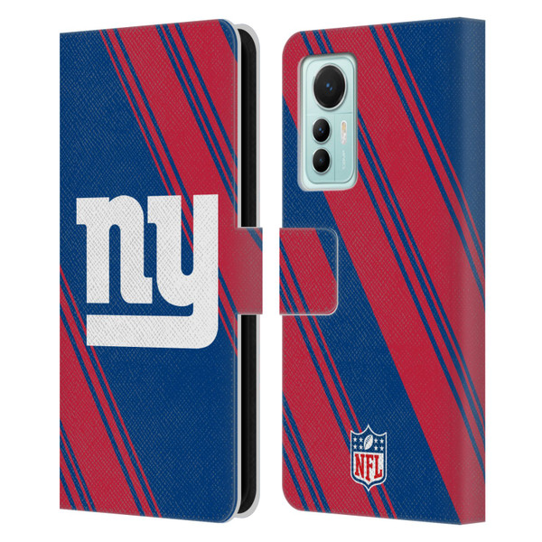 NFL New York Giants Artwork Stripes Leather Book Wallet Case Cover For Xiaomi 12 Lite