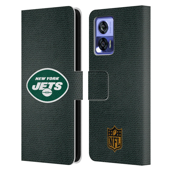 NFL New York Jets Logo Football Leather Book Wallet Case Cover For Motorola Edge 30 Neo 5G