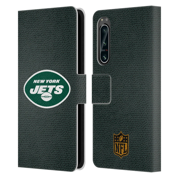 NFL New York Jets Logo Football Leather Book Wallet Case Cover For Sony Xperia 5 IV