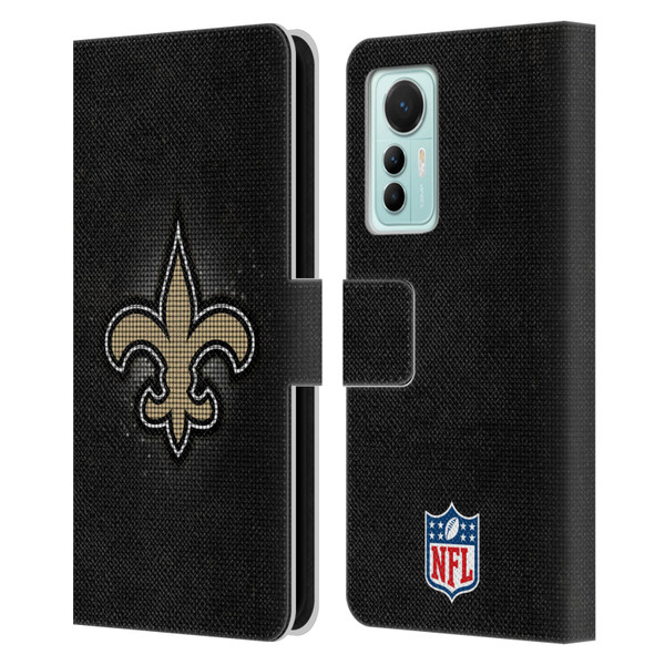 NFL New Orleans Saints Artwork LED Leather Book Wallet Case Cover For Xiaomi 12 Lite