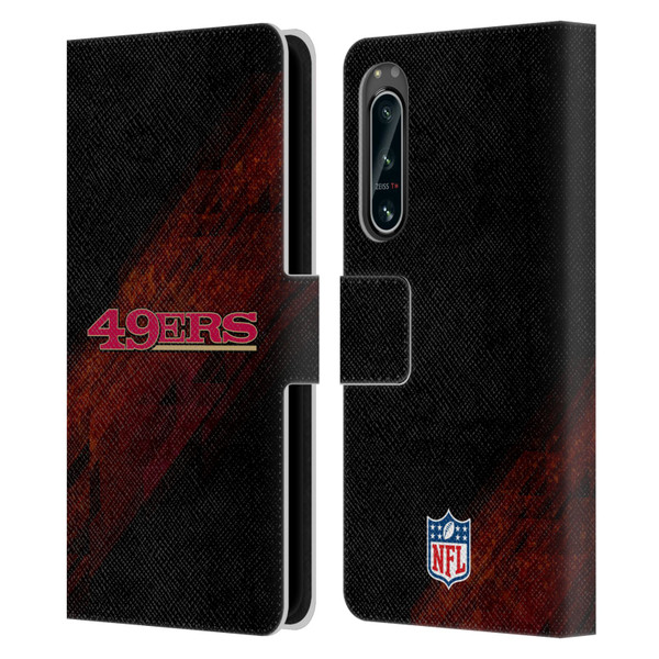 NFL San Francisco 49Ers Logo Blur Leather Book Wallet Case Cover For Sony Xperia 5 IV
