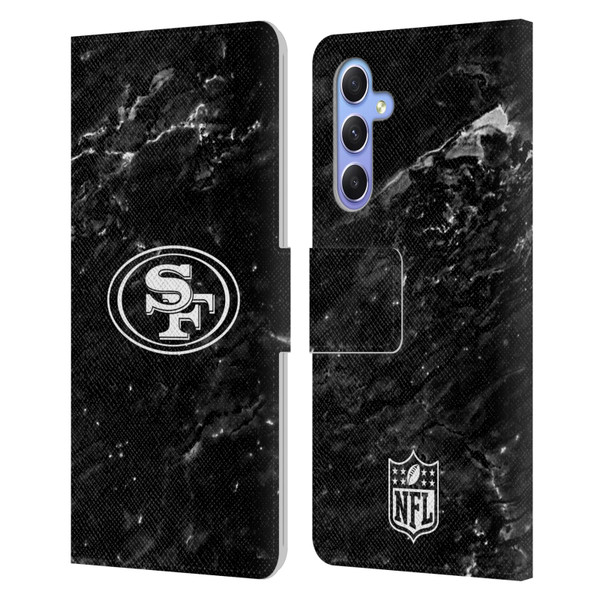 NFL San Francisco 49ers Artwork Marble Leather Book Wallet Case Cover For Samsung Galaxy A34 5G