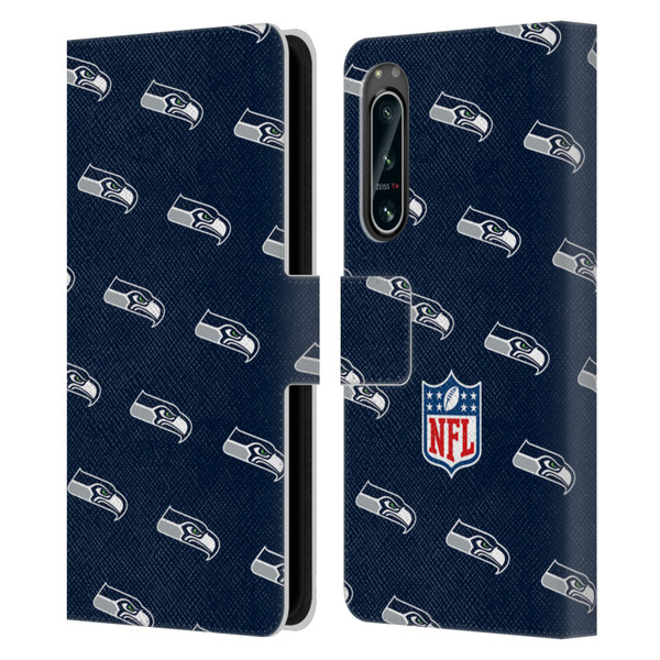 NFL Seattle Seahawks Artwork Patterns Leather Book Wallet Case Cover For Sony Xperia 5 IV