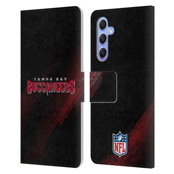 NFL Tampa Bay Buccaneers Logo Blur Leather Book Wallet Case Cover For Samsung Galaxy A34 5G