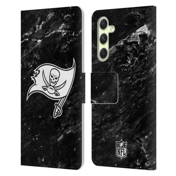 NFL Tampa Bay Buccaneers Artwork Marble Leather Book Wallet Case Cover For Samsung Galaxy A54 5G