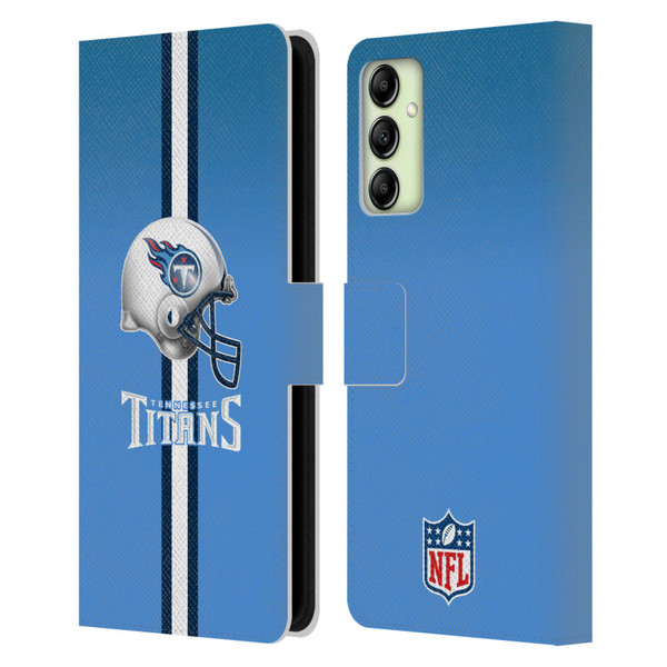 NFL Tennessee Titans Logo Helmet Leather Book Wallet Case Cover For Samsung Galaxy A14 / 5G