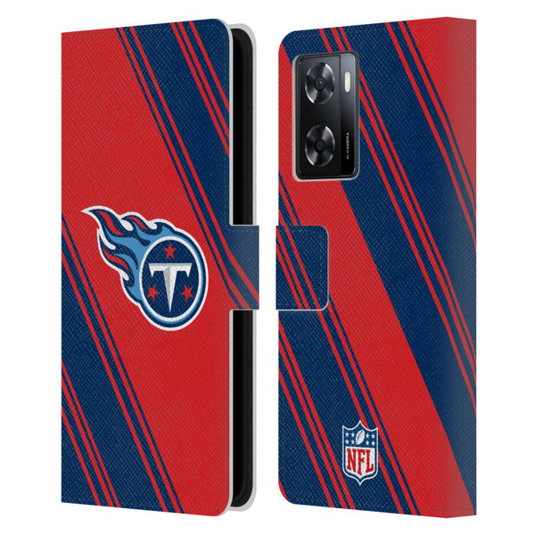 NFL Tennessee Titans Artwork Stripes Leather Book Wallet Case Cover For OPPO A57s