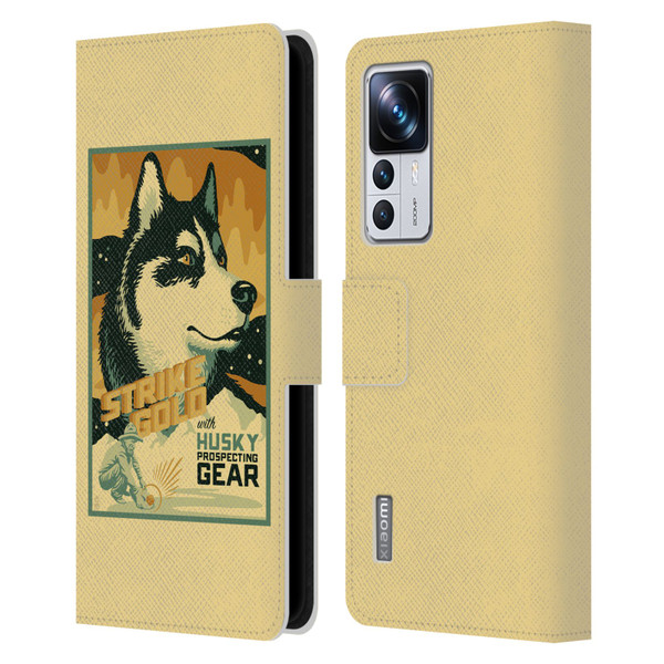 Lantern Press Dog Collection Husky Leather Book Wallet Case Cover For Xiaomi 12T Pro