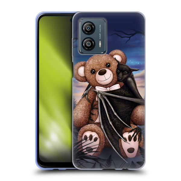 Sarah Richter Animals Bat Cuddling A Toy Bear Soft Gel Case for Motorola Moto G53 5G