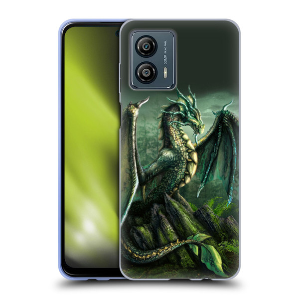 Sarah Richter Fantasy Creatures Green Nature Dragon Soft Gel Case for Motorola Moto G53 5G