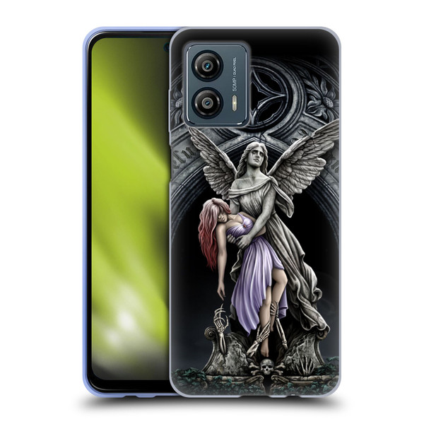 Sarah Richter Gothic Stone Angel With Skull Soft Gel Case for Motorola Moto G53 5G