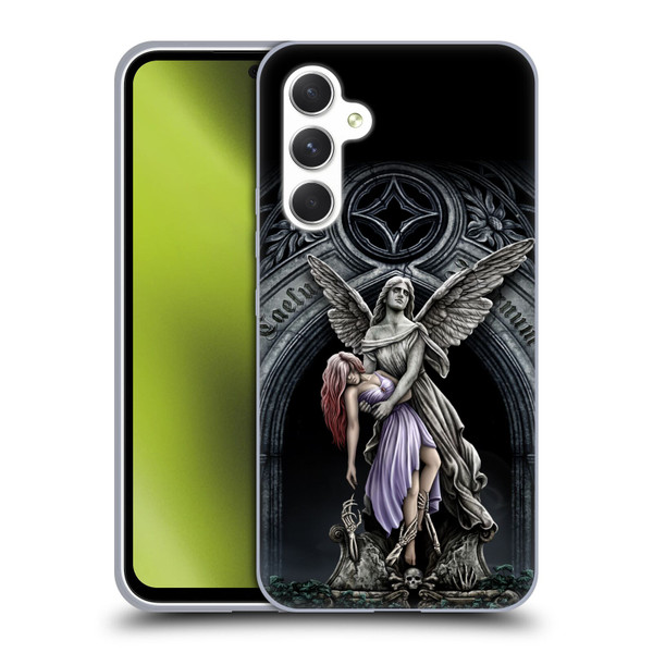 Sarah Richter Gothic Stone Angel With Skull Soft Gel Case for Samsung Galaxy A54 5G