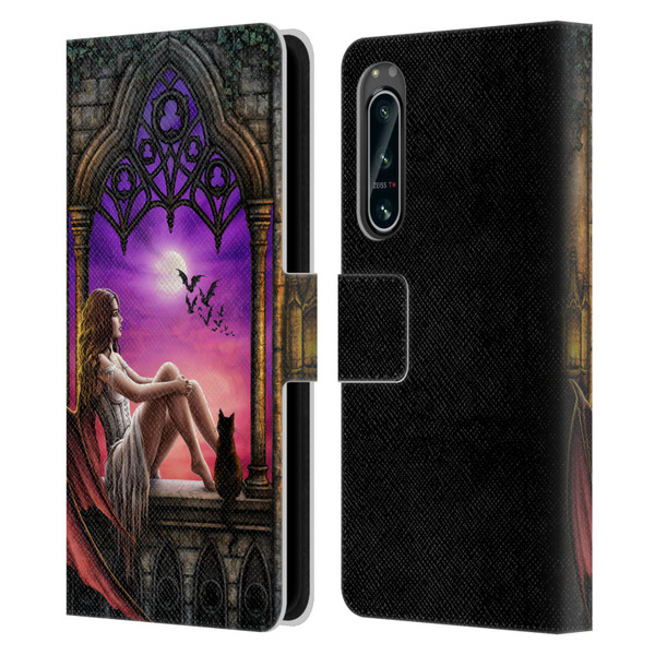 Sarah Richter Fantasy Demon Vampire Girl Leather Book Wallet Case Cover For Sony Xperia 5 IV