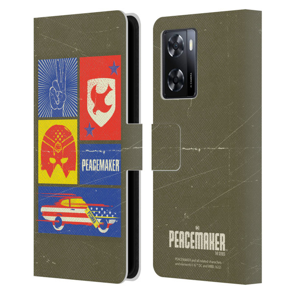 Peacemaker: Television Series Graphics Icons Leather Book Wallet Case Cover For OPPO A57s