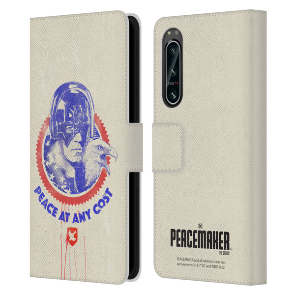 Peacemaker: Television Series Graphics Christopher Smith & Eagly Leather Book Wallet Case Cover For Sony Xperia 5 IV