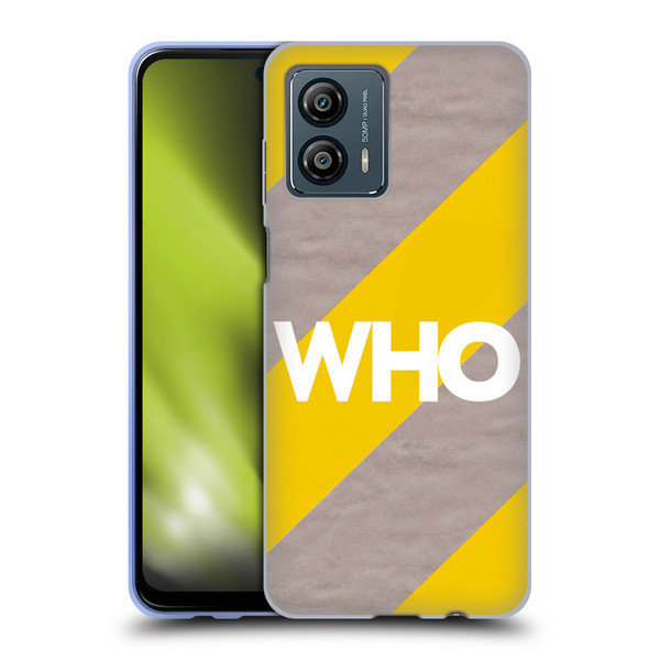 The Who 2019 Album Yellow Diagonal Stripes Soft Gel Case for Motorola Moto G53 5G