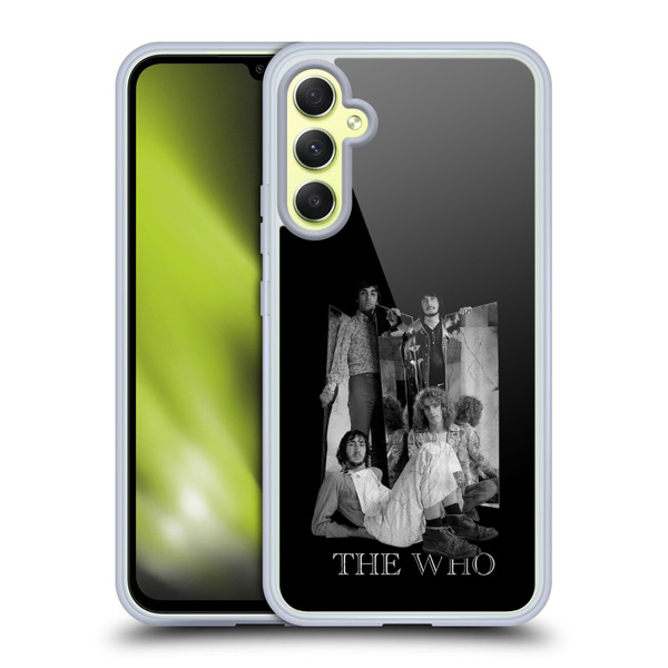 The Who Band Art Mirror Mono Distress Soft Gel Case for Samsung Galaxy A34 5G